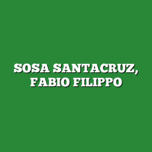 SOSA SANTACRUZ, FABIO FILIPPO