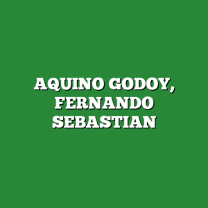 AQUINO GODOY, FERNANDO SEBASTIAN