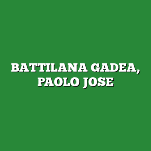 BATTILANA GADEA, PAOLO JOSE