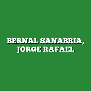 BERNAL SANABRIA, JORGE RAFAEL