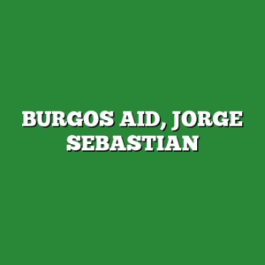 BURGOS AID, JORGE SEBASTIAN