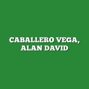 CABALLERO VEGA, ALAN DAVID