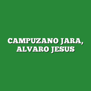 CAMPUZANO JARA, ALVARO JESUS