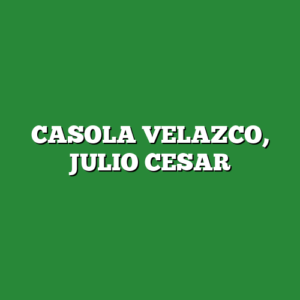 CASOLA VELAZCO, JULIO CESAR