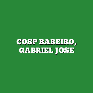 COSP BAREIRO, GABRIEL JOSE