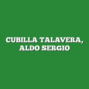 CUBILLA TALAVERA, ALDO SERGIO