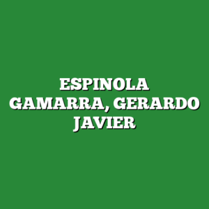 ESPINOLA GAMARRA, GERARDO JAVIER