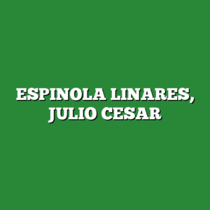 ESPINOLA LINARES, JULIO CESAR