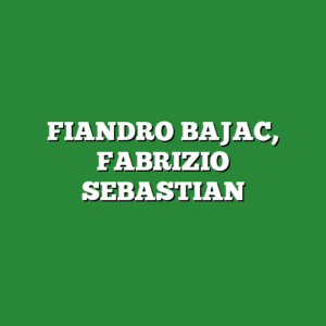 FIANDRO BAJAC, FABRIZIO SEBASTIAN