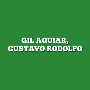 GIL AGUIAR, GUSTAVO RODOLFO