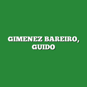 GIMENEZ BAREIRO, GUIDO