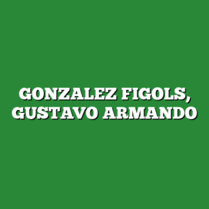 GONZALEZ FIGOLS, GUSTAVO ARMANDO