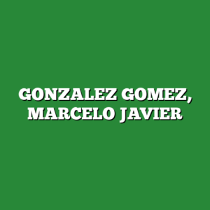 GONZALEZ GOMEZ, MARCELO JAVIER