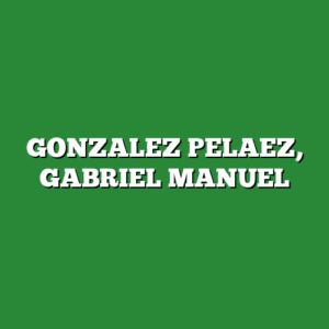 GONZALEZ PELAEZ, GABRIEL MANUEL