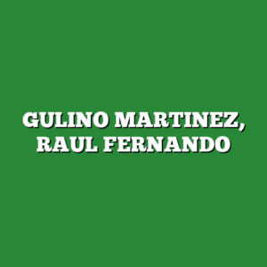 GULINO MARTINEZ, RAUL FERNANDO