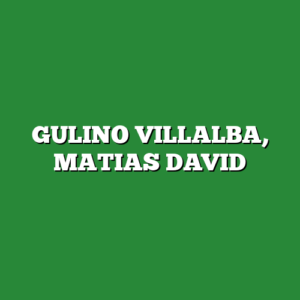 GULINO VILLALBA, MATIAS DAVID