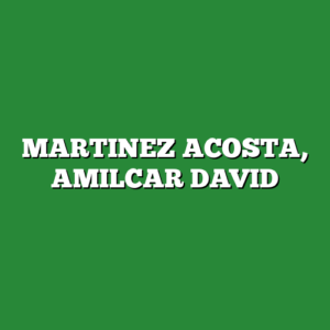 MARTINEZ ACOSTA, AMILCAR DAVID