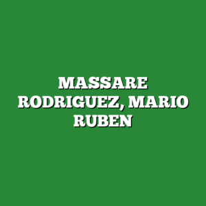 MASSARE RODRIGUEZ, MARIO RUBEN