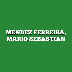 MENDEZ FERREIRA, MARIO SEBASTIAN