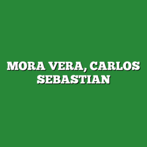 MORA VERA, CARLOS SEBASTIAN