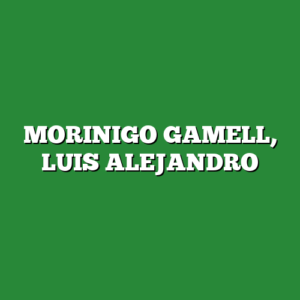 MORINIGO GAMELL, LUIS ALEJANDRO