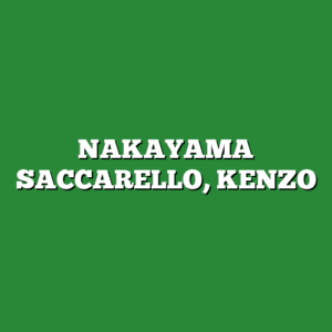 NAKAYAMA SACCARELLO, KENZO