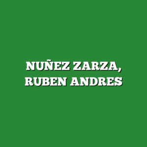 NUÑEZ ZARZA, RUBEN ANDRES