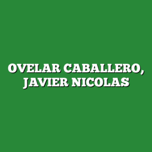 OVELAR CABALLERO, JAVIER NICOLAS