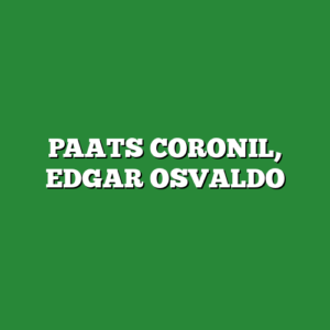 PAATS CORONIL, EDGAR OSVALDO