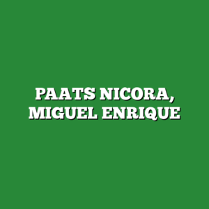 PAATS NICORA, MIGUEL ENRIQUE