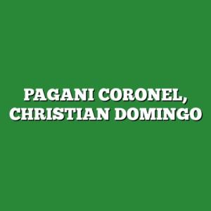 PAGANI CORONEL, CHRISTIAN DOMINGO