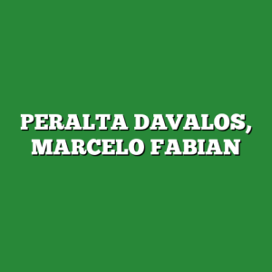 PERALTA DAVALOS, MARCELO FABIAN