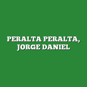 PERALTA PERALTA, JORGE DANIEL