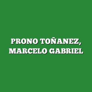 PRONO TOÑANEZ, MARCELO GABRIEL