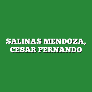 SALINAS MENDOZA, CESAR FERNANDO