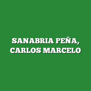 SANABRIA PEÑA, CARLOS MARCELO