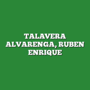 TALAVERA ALVARENGA, RUBEN ENRIQUE