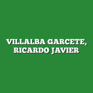 VILLALBA GARCETE, RICARDO JAVIER