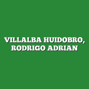 VILLALBA HUIDOBRO, RODRIGO ADRIAN