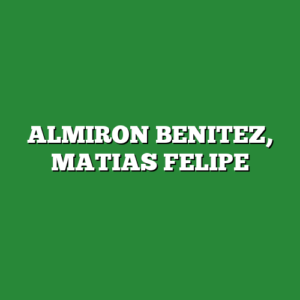 ALMIRON BENITEZ, MATIAS FELIPE