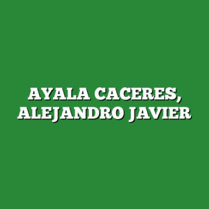 AYALA CACERES, ALEJANDRO JAVIER