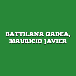 BATTILANA GADEA, MAURICIO JAVIER