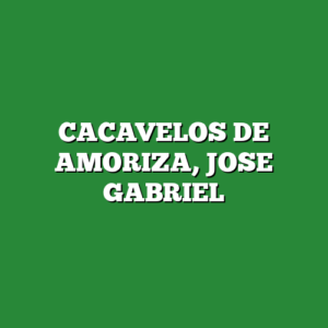 CACAVELOS DE AMORIZA, JOSE GABRIEL