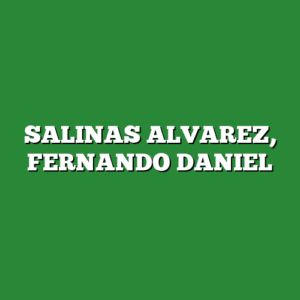 SALINAS ALVAREZ, FERNANDO DANIEL