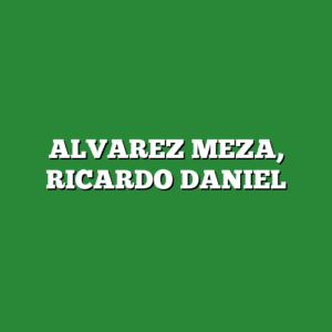 ALVAREZ MEZA, RICARDO DANIEL