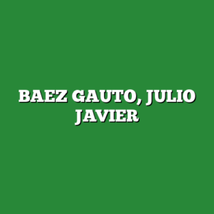 BAEZ GAUTO, JULIO JAVIER