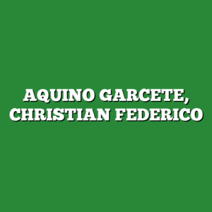 AQUINO GARCETE, CHRISTIAN FEDERICO