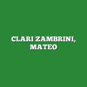 CLARI ZAMBRINI, MATEO