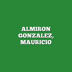 ALMIRON GONZALEZ, MAURICIO
