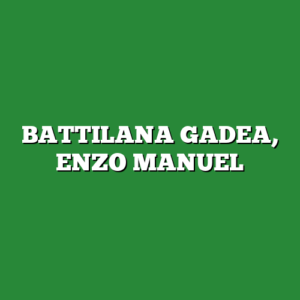 BATTILANA GADEA, ENZO MANUEL